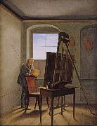 Georg Friedrich Kersting Friedrich in his Studio (mk10) oil painting artist